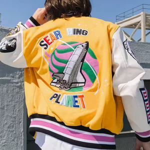 Chaqueta Universitaria Premium de Invierno, Estilo Urbano, Poliéster, Manga Larga, Cuello Alto, Ropa Deportiva, Precio de Fábrica, Económica, Unisex - Product Image 6