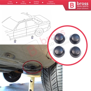 BSP1252-1 4 Pieces Jack Mount Lift Point Support Rubber <b>Plug</b> Pad Cap for 190 190E 190D W201 1982-1993 - Product Image 5