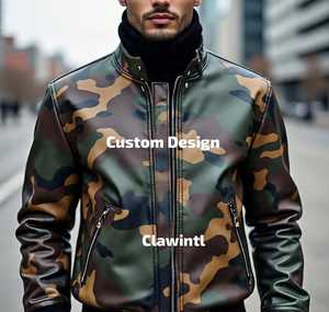 Chaquetas de Cuero de Camuflaje Hechas a Medida |   Chaquetas de Cuero Personalizadas Hechas a Mano y Totalmente Personalizables, Diseñadas por Artistas, Hechas en EE. UU. para Diseñadores - Product Image 3