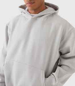 Sudaderas con capucha cuadradas recortadas de lujo de alta calidad para hombre, 400-500gsm, algodón pesado, hombro caído, cuello con capucha, bolsillo de canguro - Product Image 2