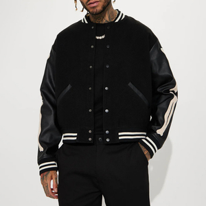 Latest Product Plus Size Men's Baseball Jacket Cheap Price Custom Patches Embroidery logo Letterman Varsity Jacket For Men - Product Image 1