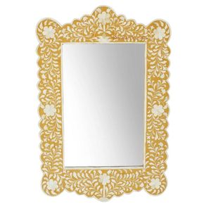 Cadre de miroir décoratif fait à la main de qualité supérieure incrustation d'os finition salle de bain décoration murale cadre de miroir mural - Product Image 4