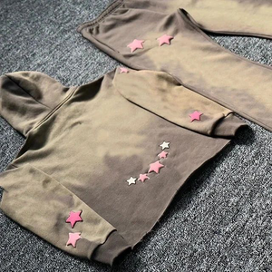 Conjunto de Sudadera y Pantalones Deportivos Personalizados con Parche de Estrella para Mujer, Ropa Deportiva al por Mayor para Universidad y Ropa de Calle - Product Image 2