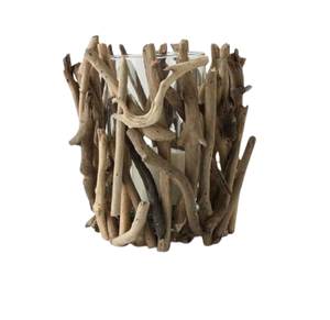 Bougeoir en bois flotté de table sur mesure salon fête de mariage événement décoration bougeoir décor à la maison - Product Image 5