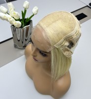 Vente en gros pas cher perruque 613 cheveux humains blonds raides dentelle transparente sans colle 5*5 dentelle frontale BOB perruque