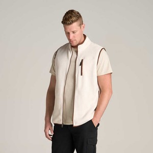 Gilet respirant pour hommes Gilet rembourré à capuche amovible en polaire pour l'extérieur Gilet polaire d'hiver léger et sans manches personnalisé OEM - Product Image 4