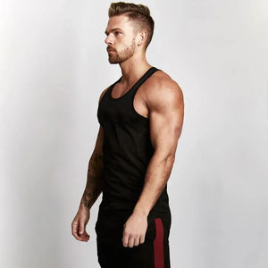 Men's Fitness Running Tank <b>Tops</b> Plain Solid Knitted <b>Mesh</b> Breathable Sleeveless Quick Dry Gym Singlets for Bodybuilding Workout - Product Image 4