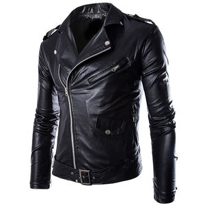 Veste en cuir pour homme de qualité supérieure, fermeture éclair intégrale, hiver, design tendance, veste en cuir PU de qualité supérieure pour homme - Product Image 2