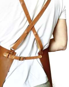 Hot Selling LPN-0039 Bib Custom Made Unique Design Genuine <b>Leather</b> <b>Apron</b> Quick Dry with Competitive Price - Product Image 5