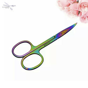 Tijeras de Cejas de Acero Inoxidable de Hoja Recta Multicolores con Mango de Cerámica para Uso en Salón - Product Image 6