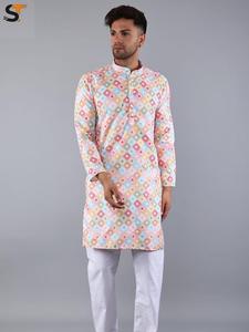 Pyjama Kurta à manches longues en coton doux pour hommes, haute sur demande, pour fête décontractée, fournisseur indien, prix en gros - Product Image 5