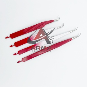 Pince à épiler d'extension de cils d'isolation CNC à 45 et 90 degrés durable Matériau en acier inoxydable pointu Marque privée - Product Image 1