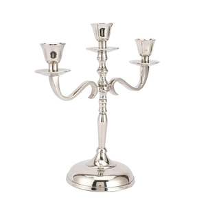 Chandeliers en Métal Élégant à 3 Bras, Bougeoirs pour Mariage, Église, Vacances, Halloween - Product Image 6
