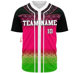 Best Quality Sublimation Short Sleeve <b>Baseball</b> Jersey-100% Polyester Breathable Quick Dry Customizable <b>Baseball</b> Jersey - Product Image 1