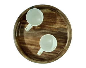 Bandeja de servicio de madera de la mejor calidad con asa Última decoración de diseño elegante para uso doméstico y ocasiones alimentarias - Product Image 3