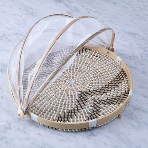 ผลิตภัณฑ์ใหม่ Handwoven รอบหญ้าทะเลฝาครอบอาหารที่มีเต็นท์สำหรับปกป้องอาหารจากเวียดนาม - Product Image 4