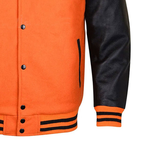Vestes de baseball de marque privée personnalisées de bonne qualité Vestes de baseball à manches en cuir véritable à vendre Veste universitaire - Product Image 6