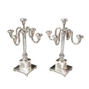 Bougeoir chauffe-plat à 5 bras unique enduit noir pour décor de table d'hôtel ou de restaurant à la maison pour Noël - Product Image 5