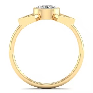 แหวนเพชร14K สีเหลืองทองสำหรับผู้หญิงแหวนเจ้าสาวเครื่องประดับสุดหรูสำหรับผู้หญิง - Product Image 3