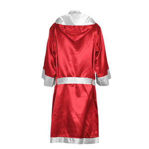 Robe de boxe personnalisée de haute qualité avec capuche-ceintures blanches tenue de boxe personnalisée-Robe de boxe - Product Image 6