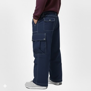 Pantalones Cargo Unisex Estilo Urbano Holgados para Hombre, Multibolsillos, Estilo Hip Hop, Ajuste Holgado, Transpirables, Impermeables y Resistentes al Viento para Esquiar - Product Image 5