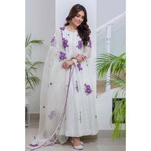 <b>Chiffon</b> Embroidered Bling Kalidaar and Dupatta Set for Daily Wear - Product Image 3