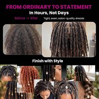 Machine à faire des dreadlocks pour la création d'extensions, outil portable DIY pour les locs avec plusieurs accessoires
