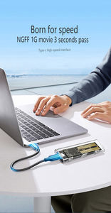 กล่องใส่ฮาร์ดดิสก์แบบพกพา NVME M.2 SSD ชนิด USB Type-C ทำจากพลาสติก - Product Image 3