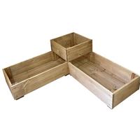 Kotak Penanam Tanaman Kayu Pinus 2 Tingkat Besar MSP untuk Kebun Rumah, Bunga/Tanaman Hijau, Vietnam Ramah Lingkungan Berkualitas Tinggi Model No.2.9