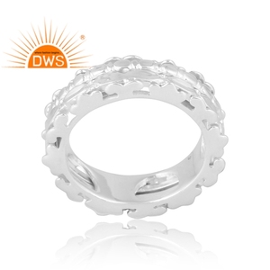 Hot Design Sterling <b>Silver</b> <b>Band</b> <b>Ring</b> Custom Design Jewelry For Women Gift For Her Fine Jewelry Manufacturer - Product Image 1