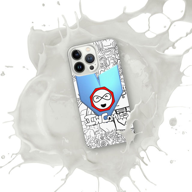 Robots & Cute Cartoon Design Shockproof Clear PC Phone Case for 14 Plus and 13 Pro Max Mobile Phone Protector