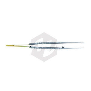 Half Gold Dental Tweezers Made of Stainless Steel Surgical Straight Serrated Beak Point with <b>Sand</b> Finish for Precision Dental - Product Image 5