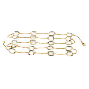 Collar de amatista verde chapado en oro al por mayor - Product Image 4