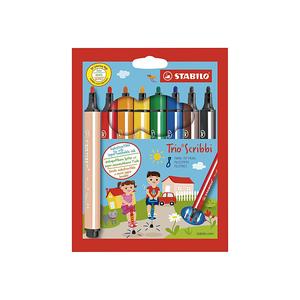 STABILO TrioScribbi 8er Set, ensemble de 8 pièces, étui en plastique pour les besoins d'écriture et de correction VPE 3 - Product Image 1