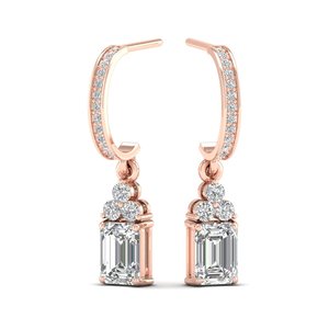REYES Boucles d'oreilles pendantes en moissanite de 2.56 carats Offre Spéciale taille émeraude pour femmes Bijoux fins de luxe en or jaune 14 carats 18 carats - Product Image 6