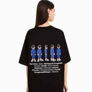 T-shirt en coton biologique pour femmes T-shirt Boxy graphique personnalisé T-shirt pour bébé vierge Slim Fit T-shirt à col rond pour femmes - Product Image 4