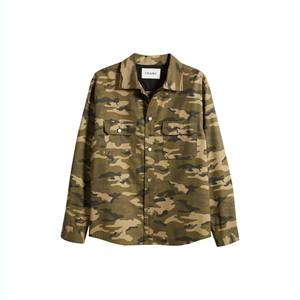 แจ็กเก็ตผ้าทอลายทแยงสำหรับผู้ชายแจ็คเก็ตทำงานมีกระเป๋าสองกระเป๋าทำจากผ้าฝ้ายแท้ - Product Image 6