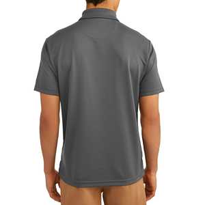 T-Shirt Polo de Golf pour Homme Nouveau Design Unisexe Manches Courtes Couleur Unie Tricoté Survêtement Respirant Anti-Rides Blanc - Product Image 3