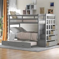Conception de lits superposés en bois massif de qualité supérieure pour ensembles de meubles de chambre à coucher