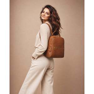 Structured <b>Backpack</b> in Genuine Dollaro Leather - made in Italy - Art. 26128 - Product Image 2