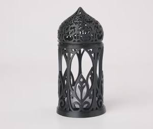 White Finish Metal Moroccan Lantern with <b>Red</b> Glass Panels Intricate Cutwork Warm <b>Candle</b> Glow Ideal Festive Home Decor Gift - Product Image 5