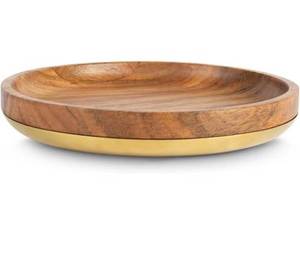 Bandeja de boda de Metal de madera de acacia más vendida, utensilios de cocina de diseño europeo para cenas de Ramadán y Diwali - Product Image 2