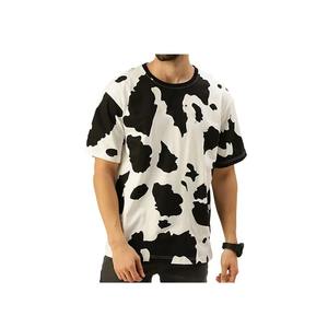 T-shirt en toile à col rond, coupe régulière, poids lourd, pour homme, en coton/fibre de bambou, lavage à l'acide, logo personnalisé, numérique - Product Image 5