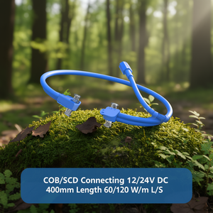 COB/SMD Connecting Cable <b>12</b>/24V DC 400mm Length <b>60</b>/120 W/m L&S - Product Image 3