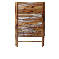 Paravent en bambou rustique traditionnel avec structure de cadre multifonctionnel pour la division des pièces