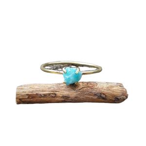 หินอัญมณีอเมซอนธรรมชาติ1ชิ้น92.5แหวนขัดทองเงินสเตอร์ลิงดีไซน์คลาสสิกไม่ผ่านการบำบัด - Product Image 1