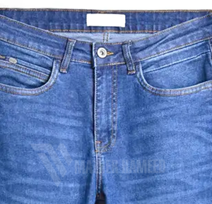 Jeans en denim extensible pour homme Coupe ajustée Tissu flexible confortable Vêtement décontracté Pantalon élégant - Product Image 2