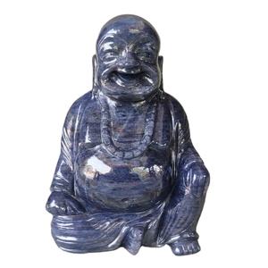 2023 tendencia decoración del hogar Aventurina azul Natural piedra preciosa hecha a mano Buda sonriente talla estatua escultura - Product Image 2