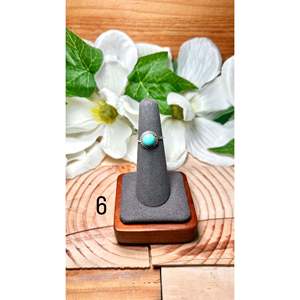 Esther Kingman <b>Boho</b> Turquoise & Sterling <b>Silver</b> <b>Ring</b> with Marquise Cut Natural Stone for Everyday Wear - Product Image 6