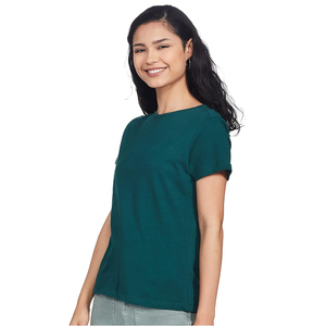 Camisetas personalizadas de verano para mujer, venta al por mayor de algodón con cuello redondo, camisetas de media manga de buena calidad, camisetas con cuello redondo para mujer - Product Image 5